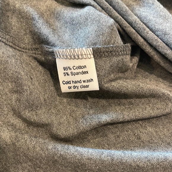 Union of Angels gray ruffle dress with tie, ruffle long sleeves, size M - Picture 6 of 6